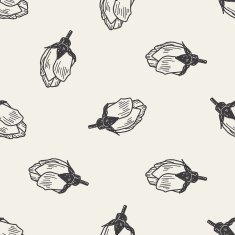 flower doodle seamless pattern background N26
