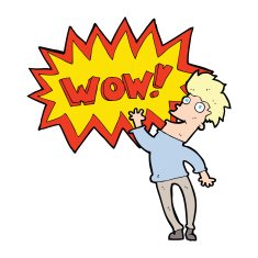 cartoon amazed man N17