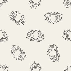 flower doodle seamless pattern background N29