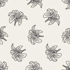 flower doodle seamless pattern background N30