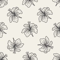 flower doodle seamless pattern background N31