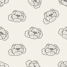 flower doodle seamless pattern background N33