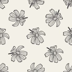flower doodle seamless pattern background N36