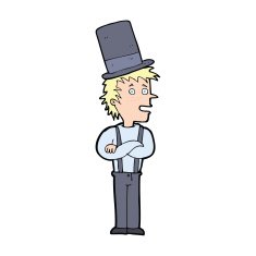 cartoon man wearing top hat N64
