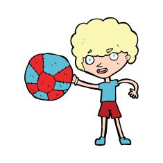 cartoon boy and ball N4