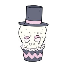 spooky cupcake cartoon N4