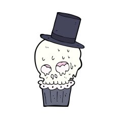 cartoon spooky cupcake N4