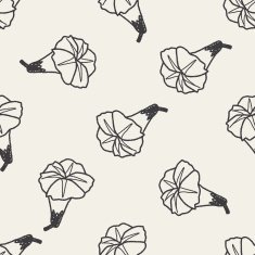 flower doodle seamless pattern background N42