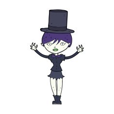 cartoon halloween vampire girl N34