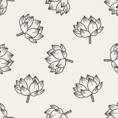 flower doodle seamless pattern background N43