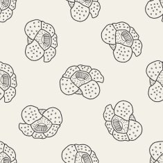flower doodle seamless pattern background N44