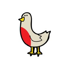 cartoon christmas robin N8