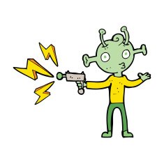 cartoon space alien N35