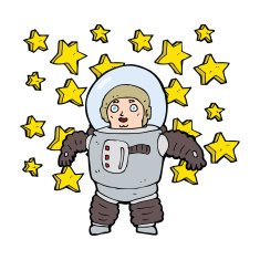 Cartoon Astronaut N16