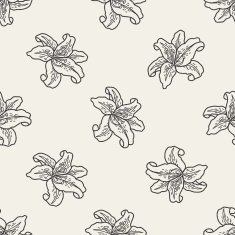 flower doodle seamless pattern background N48