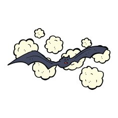 cartoon spooky bat N4