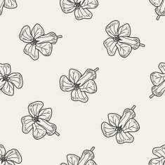 flower doodle seamless pattern background N49