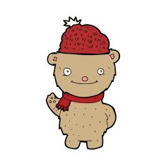 cartoon bear in hat N85