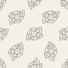 flower doodle seamless pattern background N50