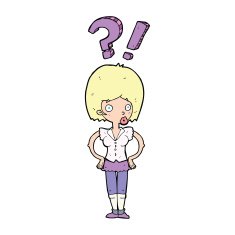 cartoon woman asking question N47