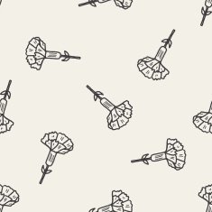 flower doodle seamless pattern background N53