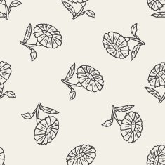 flower doodle seamless pattern background N54