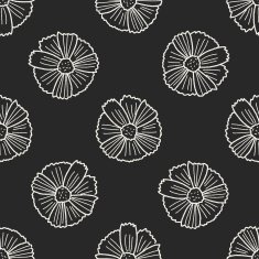 flower doodle seamless pattern background N55