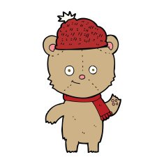 cartoon bear in hat N90