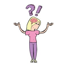cartoon woman asking question N48