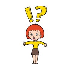 cartoon woman asking question N49