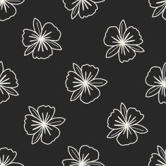 flower doodle seamless pattern background N60