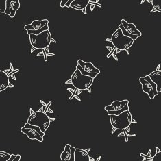 flower doodle seamless pattern background N61