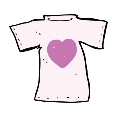 cartoon love heart tee N4
