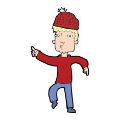 cartoon man in hat N26
