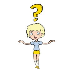 cartoon woman asking question N50