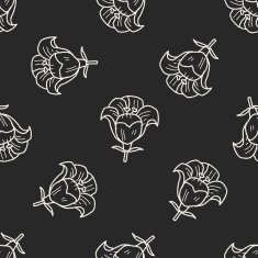 flower doodle seamless pattern background N65
