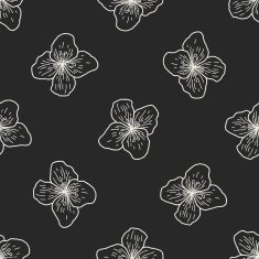 flower doodle seamless pattern background N68