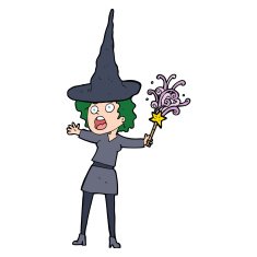 cartoon halloween witch N36