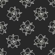 flower doodle seamless pattern background N70
