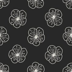 flower doodle seamless pattern background N71