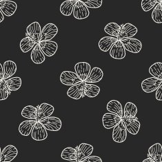 flower doodle seamless pattern background N72