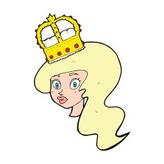 cartoon person wearing crown N58