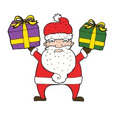 cartoon annoyed santa N4