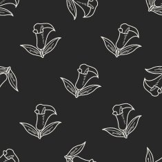 flower doodle seamless pattern background N78