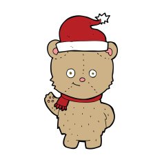 cartoon christmas teddy bear N23