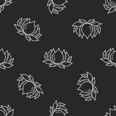 flower doodle seamless pattern background N79