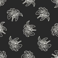 flower doodle seamless pattern background N80