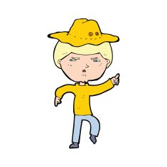 cartoon man in hat N27
