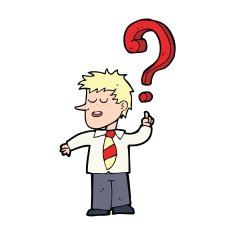 cartoon school boy with question N8
