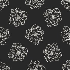 flower doodle seamless pattern background N82